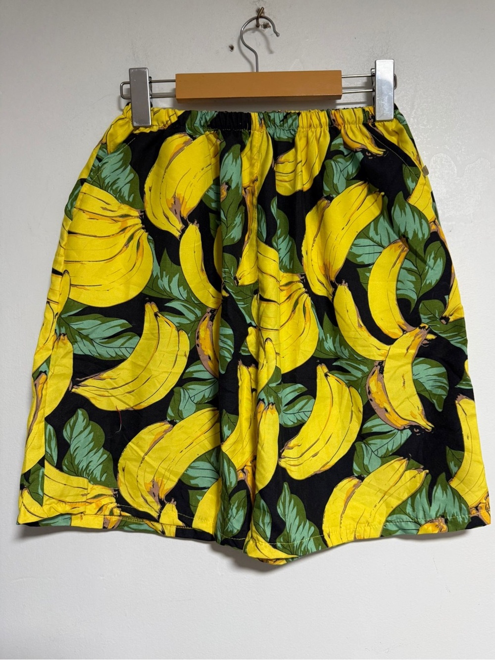 Banana Print Elastic Waist Shorts | Size XL - Picture 2 of 5